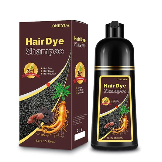 Cherry Brown Hair Dye Shampoo 3-in-1, Instant Natural Hair Color Shampoo for Women Men Champu Para Canas Mujer, Lasting 3-4 Weeks & Easy to Use & All Hair Types & Root Touch Up, 500ml