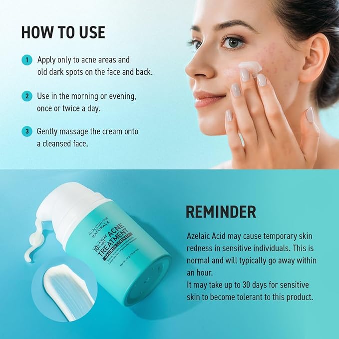 Salicylic Acid Acne Spot Treatment: Cystic Hormonal Pimple Cream for Stubborn Zits, Blemish Breakout & Post-Acne Scars - Face, Body & Back, Teens-Adults, 1.8 oz