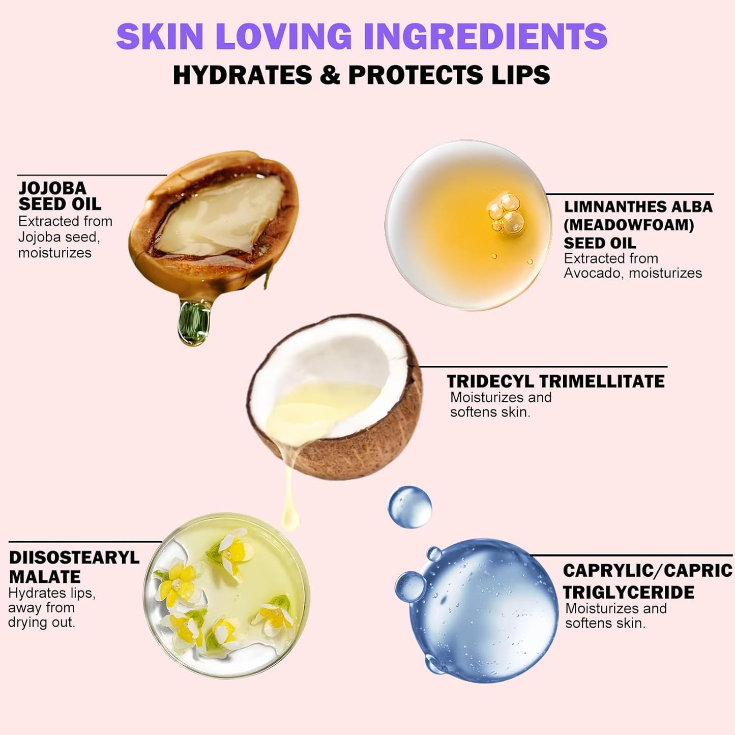 pH Lip Balm, Transparent Clear Color Changing Lipstick and Tinted Lip Balm Chapstick, Vegan & Cruelty Free Lip Tint, Hydrate & Nourish with JOJOBA and MEADOWFOAM SEED OIL, #001 Amethyst