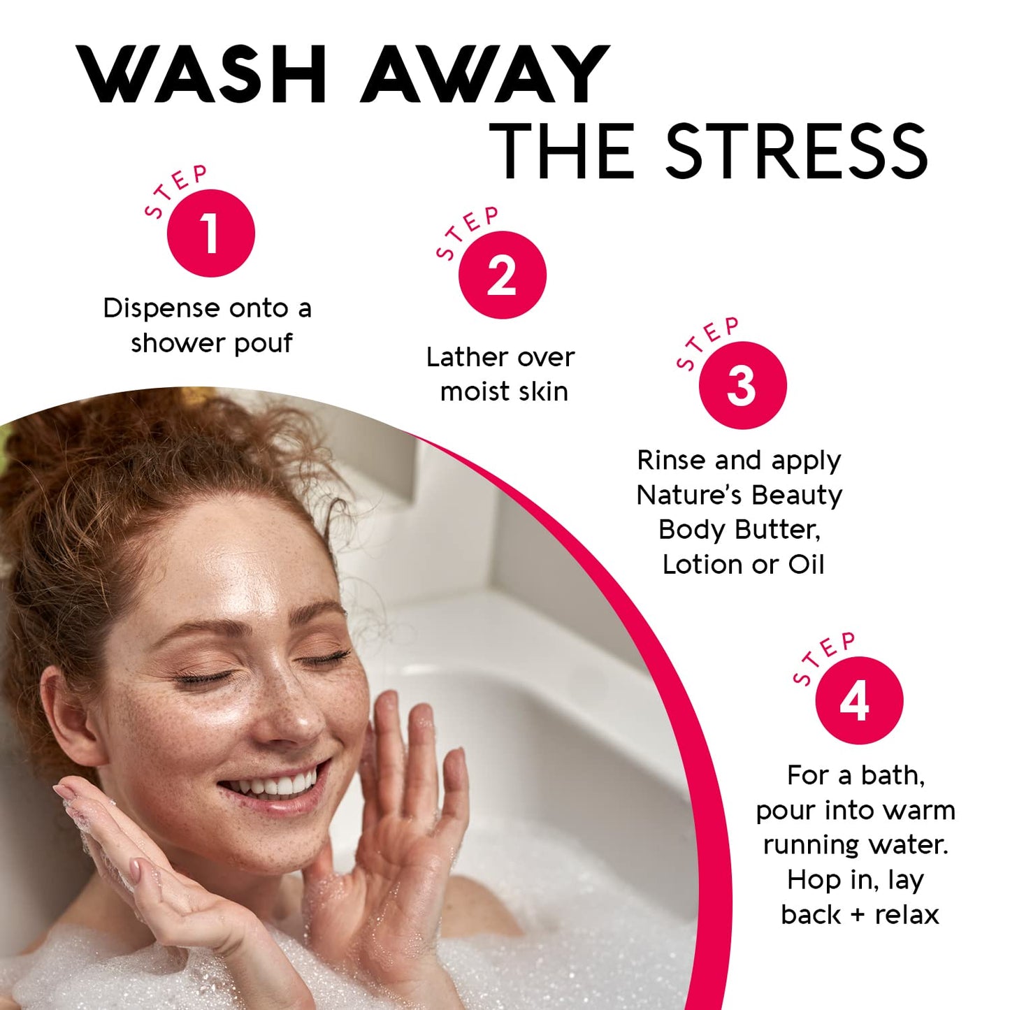 Nature's Beauty Elderberry Eucalyptus Stress Relief Body Wash Multi-Pack - Gentle Bath + Body Cleanser, Restore Skin Made w/Shea Butter, Avocado Oil, and Sweet Almond Oil, 12 fl oz (2 Pack)