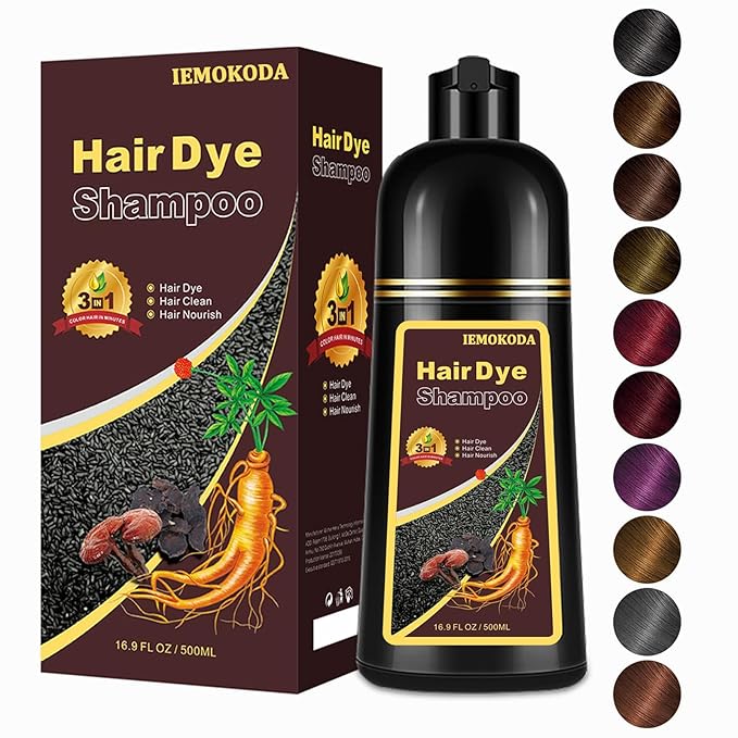Light Brown Hair Dye Shampoo 3 in 1, Long-lasting & Natual Hair Color Shampoo, Herbal Ingredients Natural Shampoo Hair Dye Effect in Minutes, Gifts for Men Women 500ml