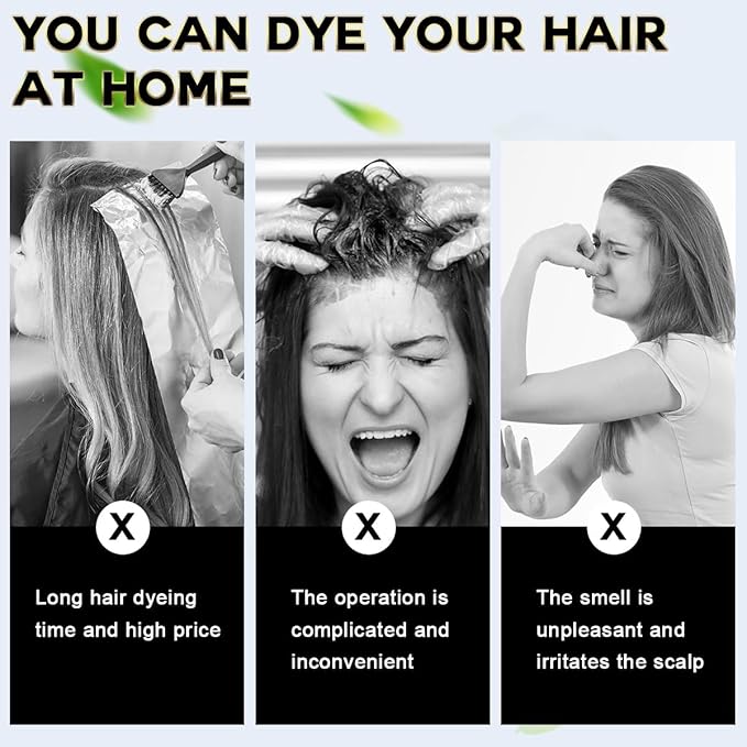 IIIMEIDU Hair Dye Shampoo, Hair Color Shampoo 100% Gray Coverage for Women Men, Champu Para Canas pintar el pelo 500ml-DarkBurgundy