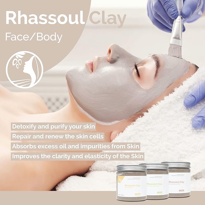 Fatima's Garden Rhassoul Clay with Herbs - Detox Facial Powder, 1Kg