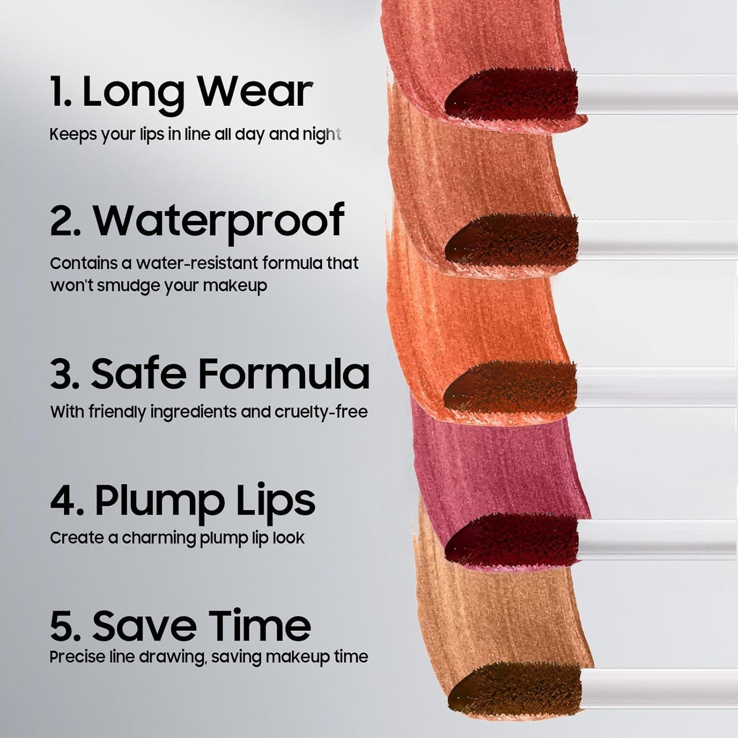 Lip Stain Peel Off - Lip Liner Waterproof, Lip Liner Stain Transfer Proof & Plumping, Moisturizing Non-Stick Cup Matte Finish Stay On All Day, Mauve Color