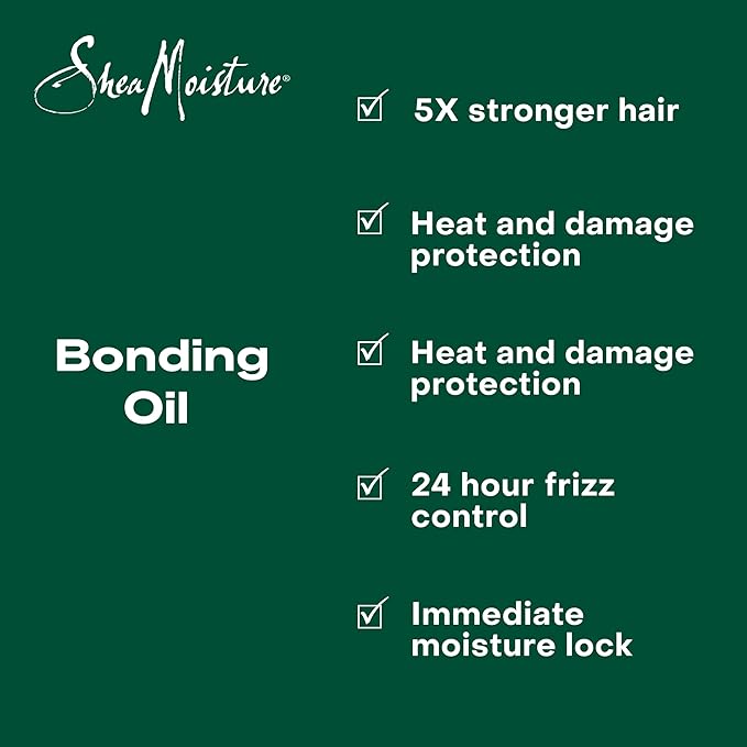SheaMoisture Bond Repair Shampoo, Conditioner, Leave-In, & Oil 4 Pk Alma Oil to Strengthen Hair with Restorative HydroPlex Infusion