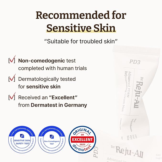 Dr. Reju-All Advanced PDRN Rejuvenating Cream Max – 99% Pure Salmon DNA PDRN Face Moisturizer – Optimal 1200ppm Concentration for Glow Skin – Korean Anti-Aging Skin Care Face Cream - Large 2.0 Fl Oz