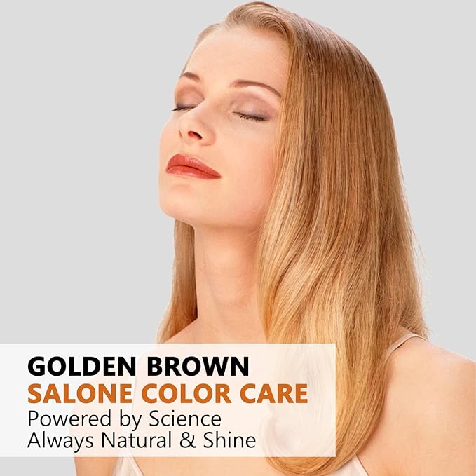 Blonde Brown Hair Dye Shampoo 3 in 1, Natural Hair Color Shampoo for 100% Gray Coverage, Brown Hair Colors in 10-15 mins, 16.9 Fl Oz (Blonde brown), Paraben Free, Hypoallergenic