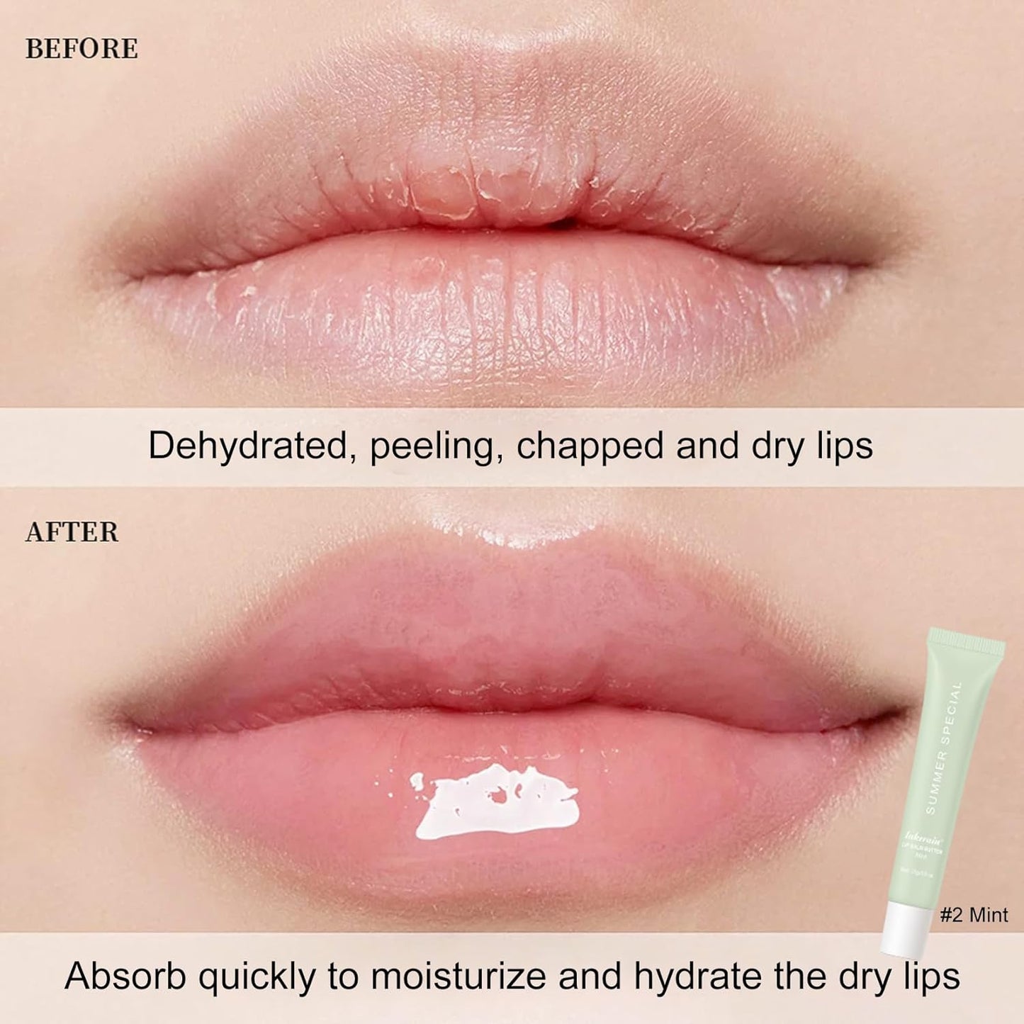 4 PCS Lip Glossy Butter Balm Set,Instant Moisture and Hydration Lip Gloss,Long-lasting Hydrating Non-Sticky Lip Balm,Soften Dry Lips and Lip Care