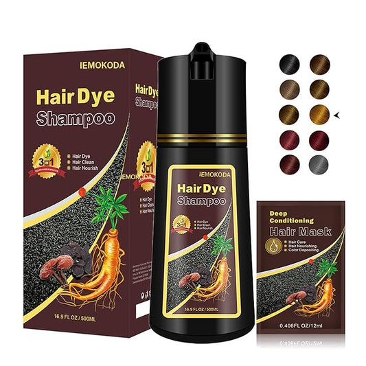 Blonde Brown Hair Dye Shampoo, Semi-Permanent Brown Hair Dye, Works in Minutes, Instant Hair Color Shampoo for Women Men, Champu para Pintar el Cabello, Champu Para Canas, Blonde Dye 16.90 Fl Oz