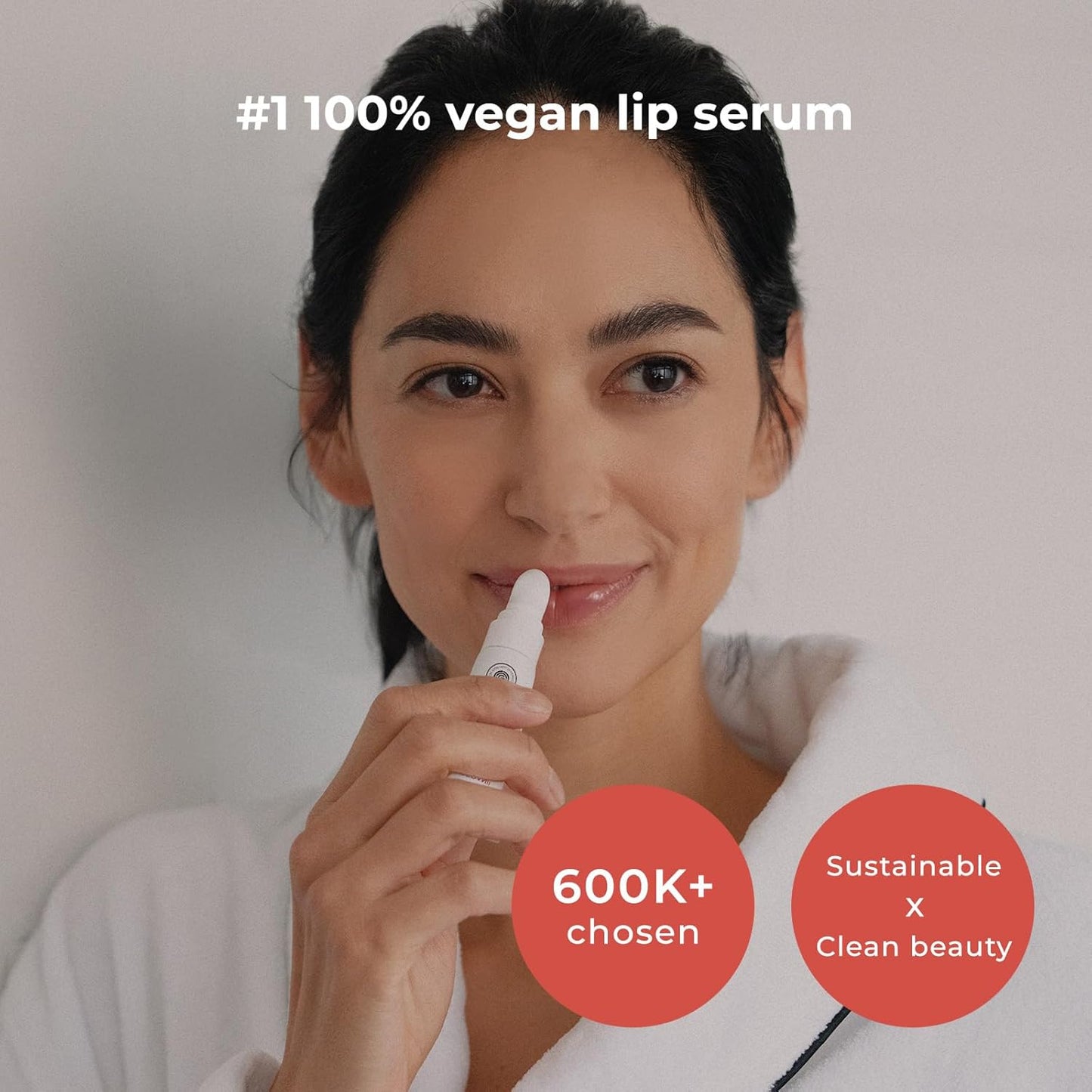 INNA Organic Lip Serum, Moisturizing, Fine Line Care & 100% Vegan, EWG & COSMOS Certified | Frankincense Essential Oils Infused Skin Care | Luxury Clean Beauty