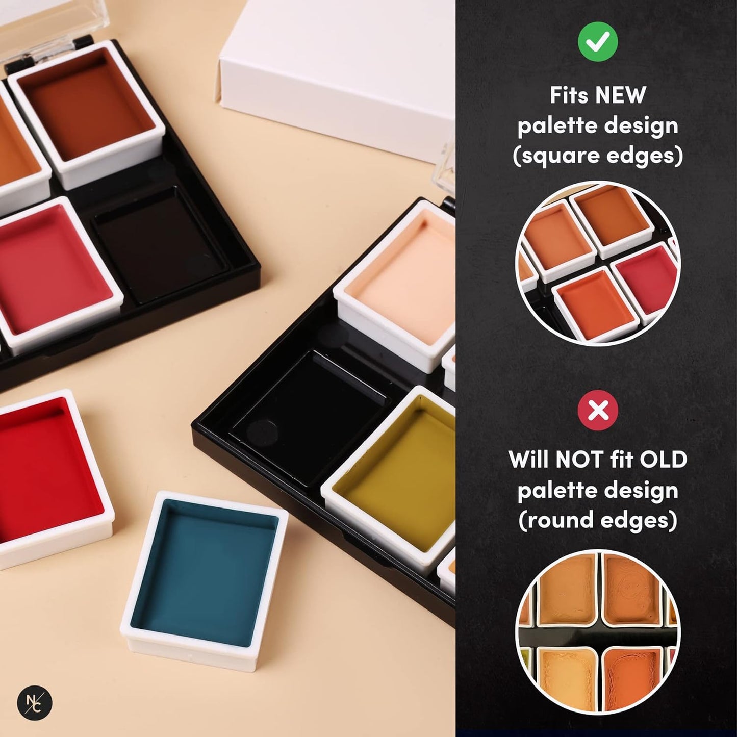 Alcohol Palette Refill Pans - Skin Tones - Capillary