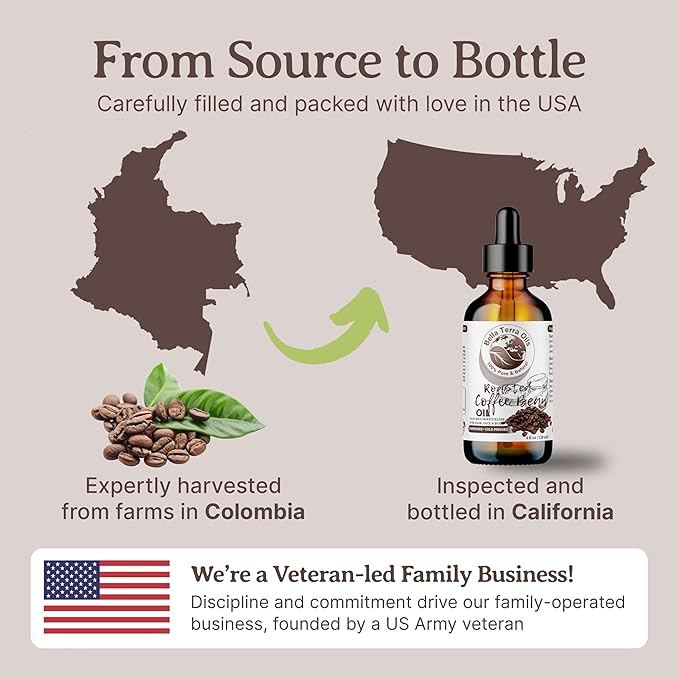 Bella Terra Oils – Roasted Bean Oil 8 oz – Pure Extract from Roasted Seeds, Enriched with Fatty Acids, An Elixir for Skin