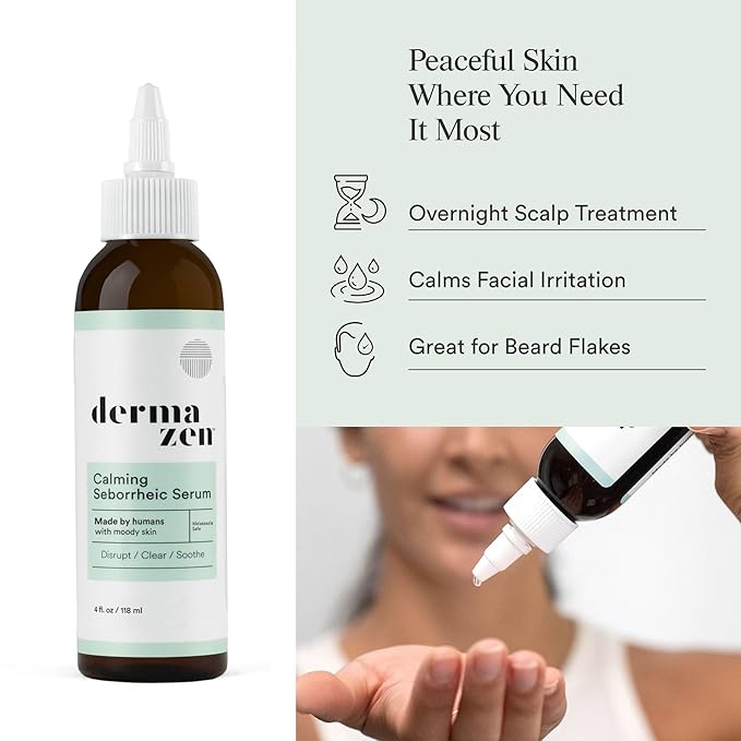 Calming Seborrheic Serum, Dermatologist Recommended, Topical Serum For Hair, Face, and Body (4oz)