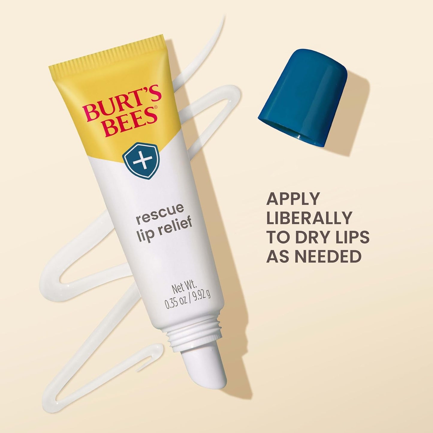 Burts Bees Rescue Lip Relief with Shea Butter and Echinacea, 100% Natural Origin, 0.35 Ounces
