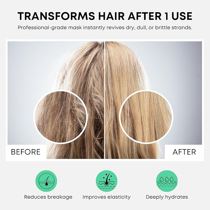 Artègo Good Society Nourishing Boost Hair Mask – Deep Conditioning & Repair Mask for Dry, Brittle Hair (16.8 oz)