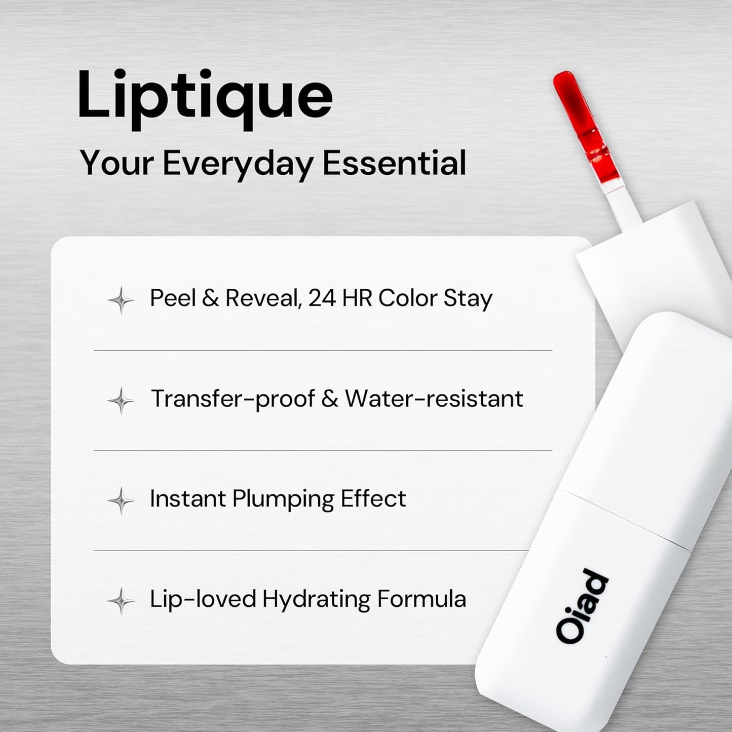 Liptique Korean Lip Stain Peel Off - 24 Hour Long Lasting Lip Tattoo, Waterproof & Transfer Proof, Nourishing & Hydrating Lip Tint for Women, Instant Plumping Lip Tints Peel Off (005 WEIRVE)