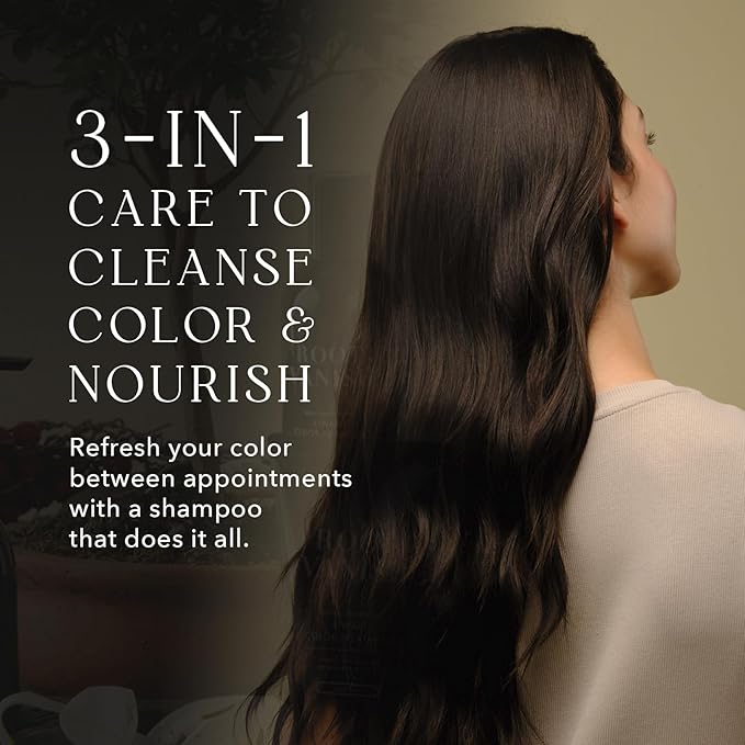 KIWABI Hair Color Shampoo for Gray Coverage – Gradual, All Natural Hair Dye Shampoo for Women & Men – Hydrating, Sulfate-Free, Ammonia-Free, Vegan Scalp Care with 31 Botanicals (Dark Brown)