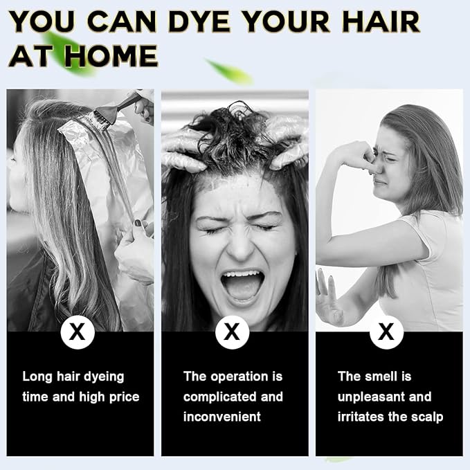 IIIMEIDU Gray Hair Coverage Shampoo - 3 in 1 Herbal Ingredients, Natural Chestnut Brown Shampoo for Women and Men (500ml)