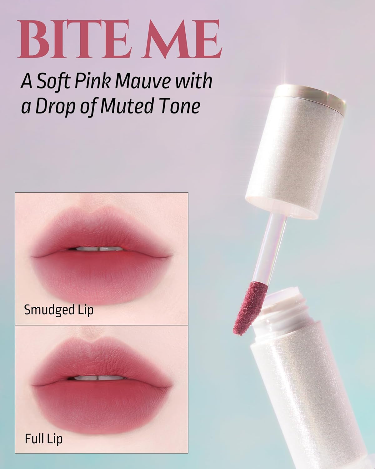 HEVVYMAKEUP Blurring Effect Lip Tint - Airy Velvet Matte Lips - Vegan, Longwear, Vibrant, Buildable Creamy Soft Texture - Korean Lip Makeup, Bite Me, 0.13 fl.oz.