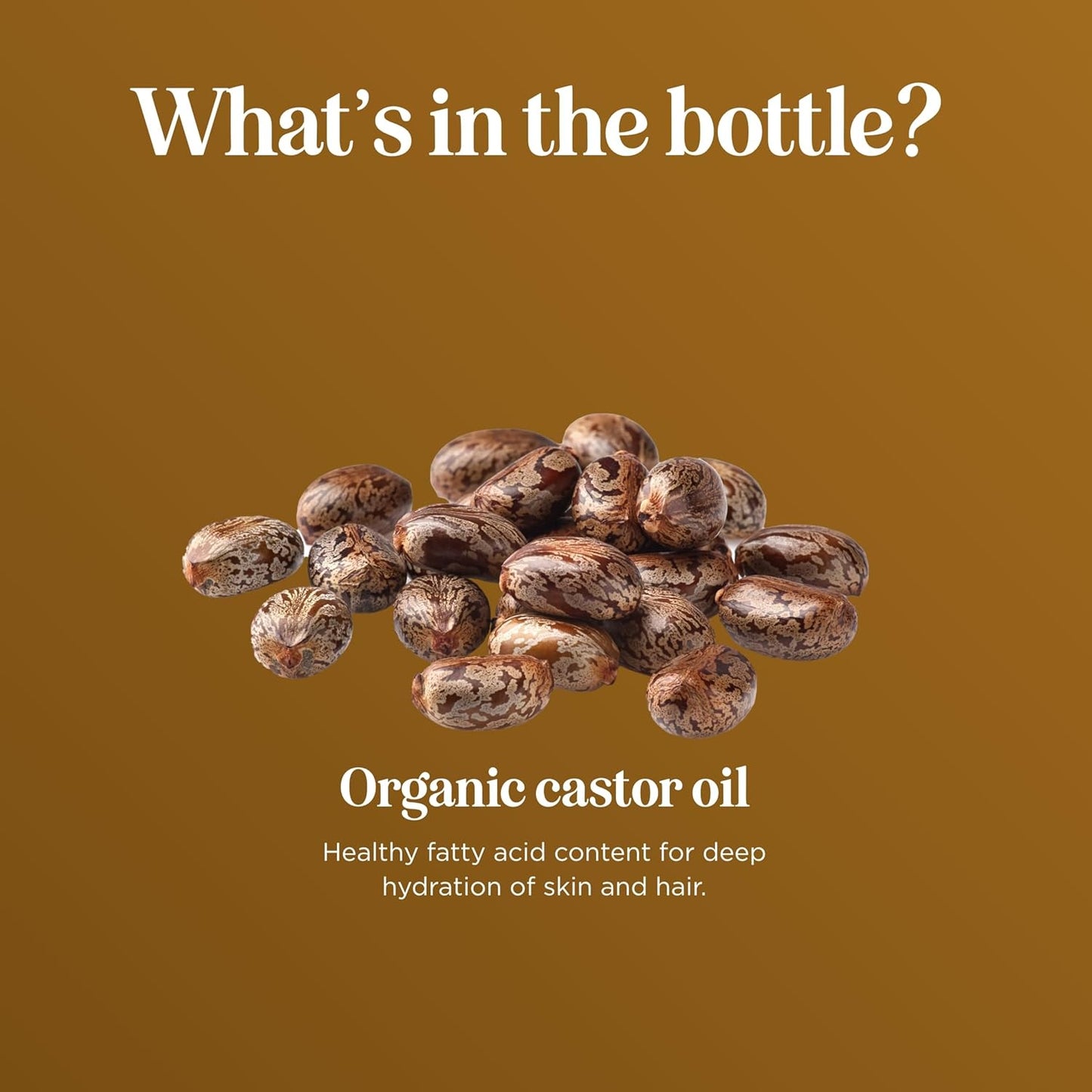 Organic Castor Oil Glass Bottle - 100% Pure Castor Oil Organic Cold Pressed Unrefined Glass Bottle - Extra Virgin Non GMO Hexane Free Cruelty Free Dermatologist Tested and USDA Certified (8 Fl Oz)