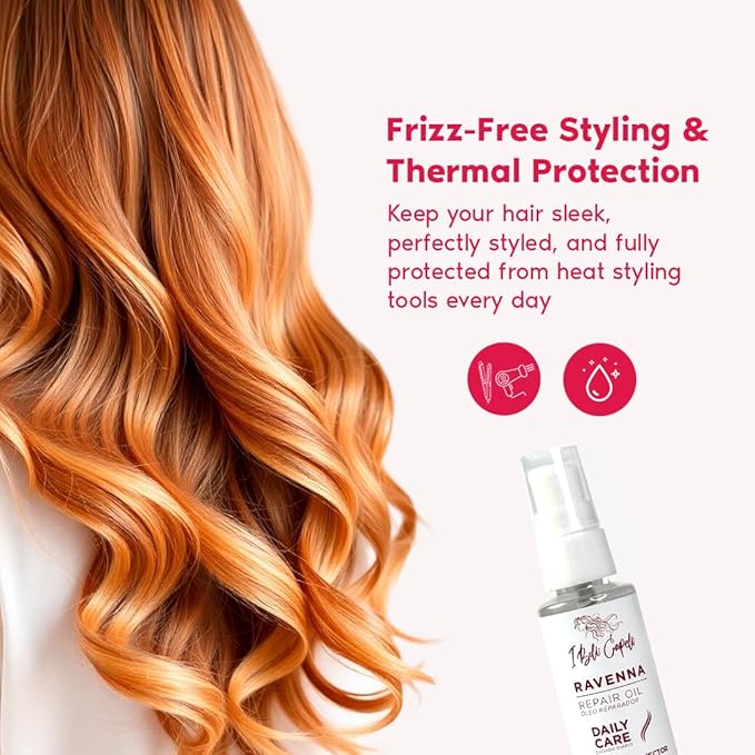 Ravenna Hair Straightening Kit – Blonde Hair B-tox & Repair Oil – Anti-Frizz, Intense Hydration, Shine – Formaldehyde-Free – B-otox Hair Treament For Blonde Hair (2-Pack)