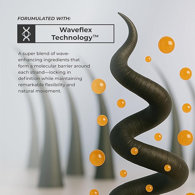 XMONDO Hair Wavetech Dual-Acting Wave Mask | Vegan Formula with Hyaluronic Acid and Shea Butter Provide Deep Protective Moisture and Combat Frizz, Waveflex Technology Nurtures Wave Patterns, 8 Fl Oz