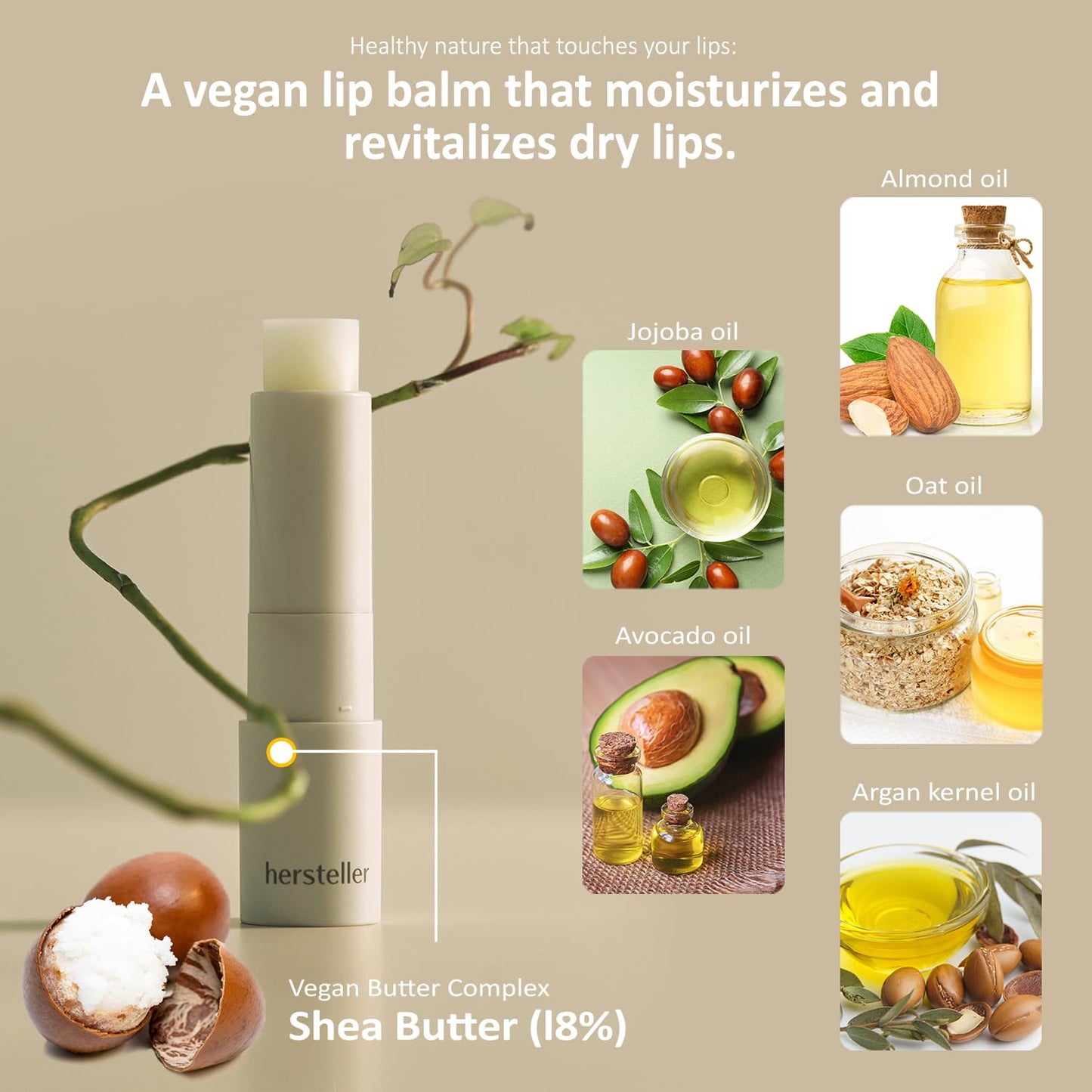 hersteller Nearby Recharging Lip Balm Vegan Butter Complex Intensive Moisturizing Treatment for Dry Lips and Cheek Natural Healthy Colors Sunset Coral