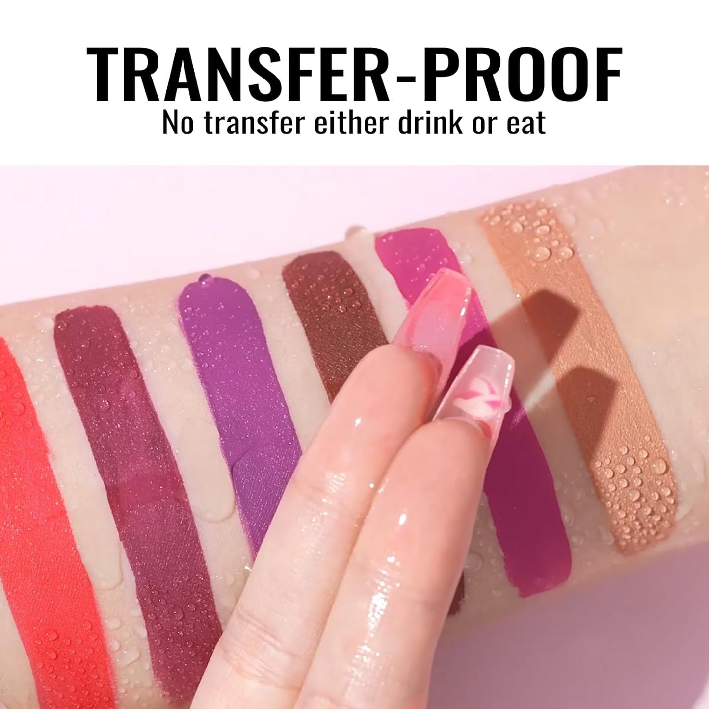 Oulac Red Matte Liquid Lipstick for Women, Orange Red Long Lasting Lipstick Waterproof Lip Stain, No Transfer, Creamy High Pigmented Formula with Rose Oil, Vegan & Cruelty-Free MS06