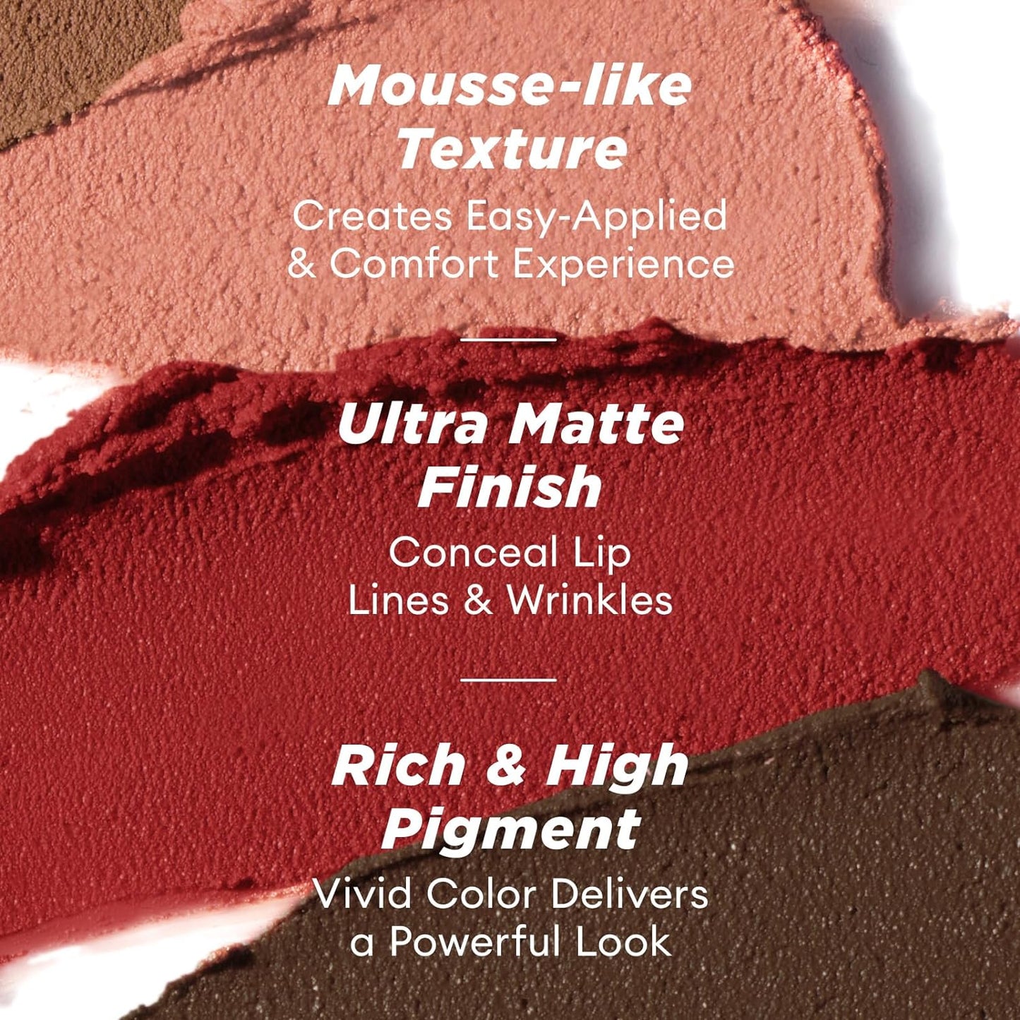 ITY Velvet Matte Finish Lip Stain-Mousse Textured Lip Clay, Conceals Lip Lines, Rich Pigment Lip Tint Lipsticks,2 Pack, 0.14 oz (4g) in Petal, Berrylicious