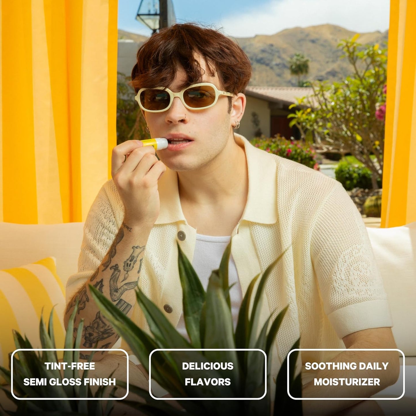 Space Camp Wellness Jumbo Lip Balm - Tropical Pineapple Organic Flavored Balm (2 Pack)