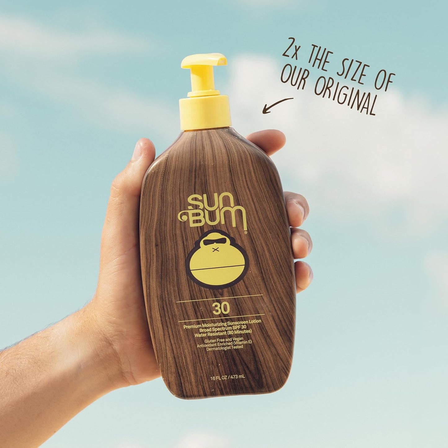 Sun Bum Original SPF 30 Sunscreen Body Lotion - Broad Spectrum Moisturizing Sunscreen with Vitamin E - Hawaii 104 Act Compliant (Made Without Octinoxate & Oxybenzone) - 16 oz