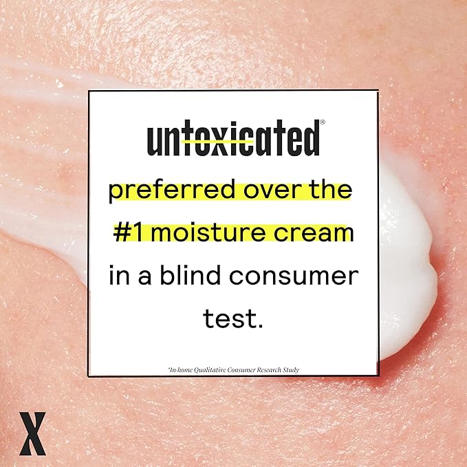 Untoxicated Moisturizing Cream - Facial Moisturizer & Body Cream for Sensitive Skin and NEA Approved for Eczema Relief - Ceramides & Hyaluronic Acid with No Common Irritants