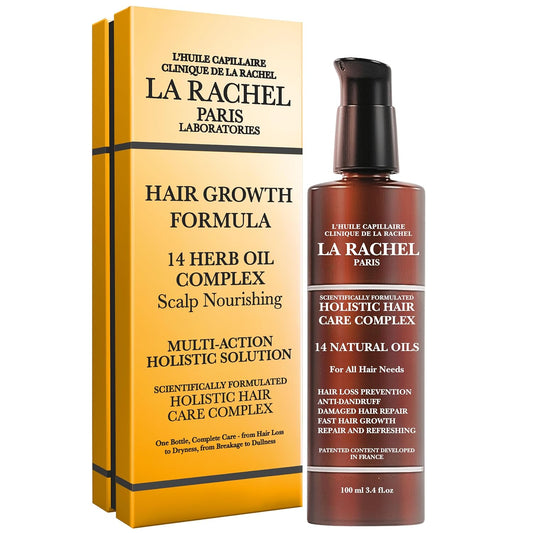 LA RACHEL 14-in-1 Hair Care Oil for Growth & Strength | Scalp & Follicle Nourishing Oil | Restores Shine & Repairs Damaged Hair for Healthier, Stronger Locks Paris | 3.4 Fl oz