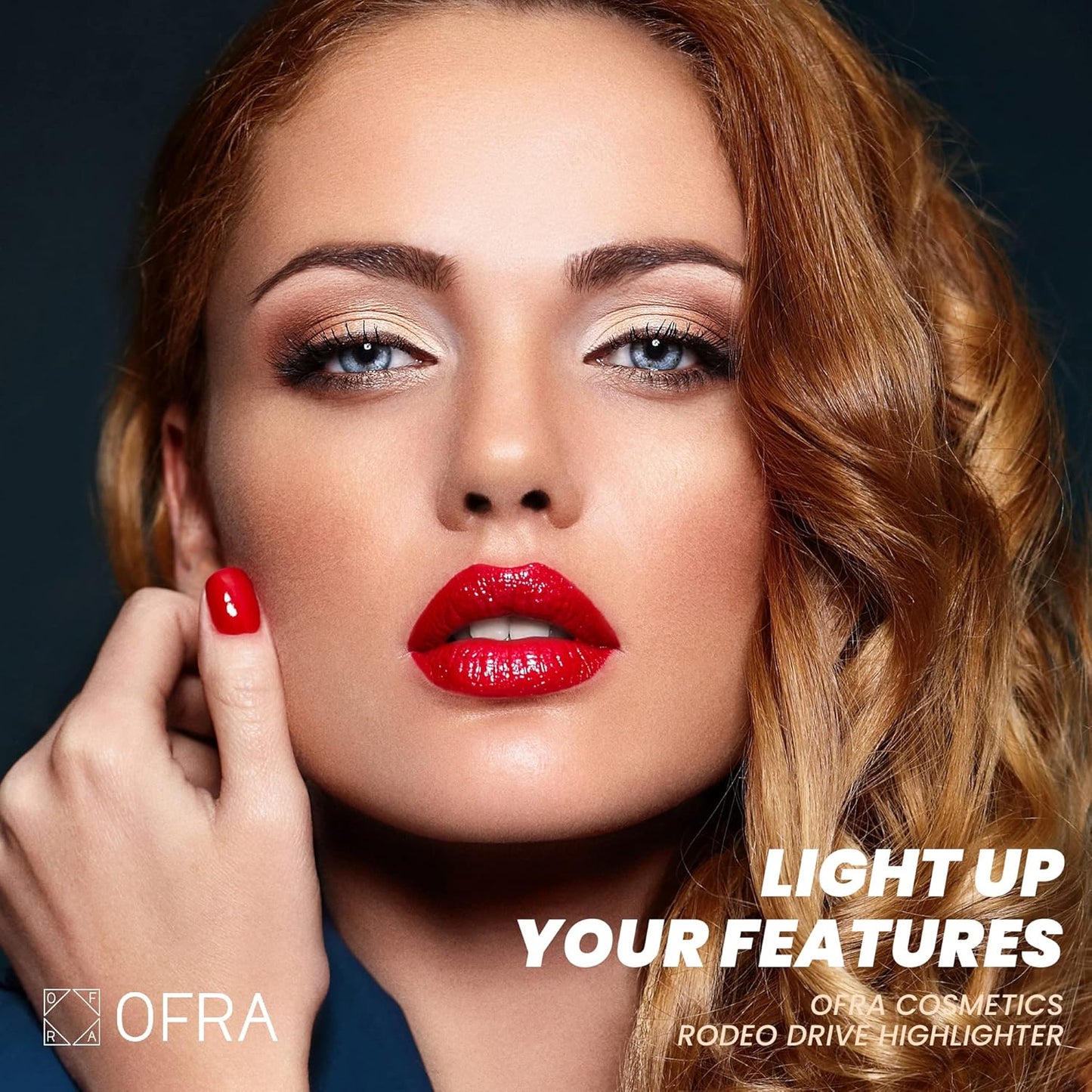 Ofra Cosmetics Rodeo Drive Highlighter - Champagne Highlighter Makeup Palette for Cheeks, Nose, Eyes - Liquid to Baked Powder, Highly-Pigmented, Vegan Formula - Buttery Smooth, Long-Lasting - 10g