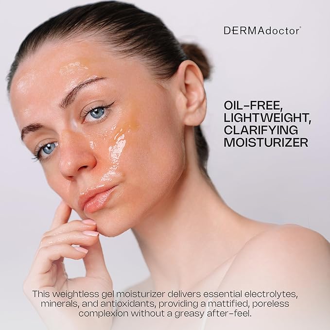 DERMAdoctor Picture Porefect Dermatologist Formulated Oil Free Facial Moisturizer, Pore Minimizer for Acne or Oily Skin, Daily Face Lotion for Men & Women with Zinc & Copper Peptides - 1.69 oz