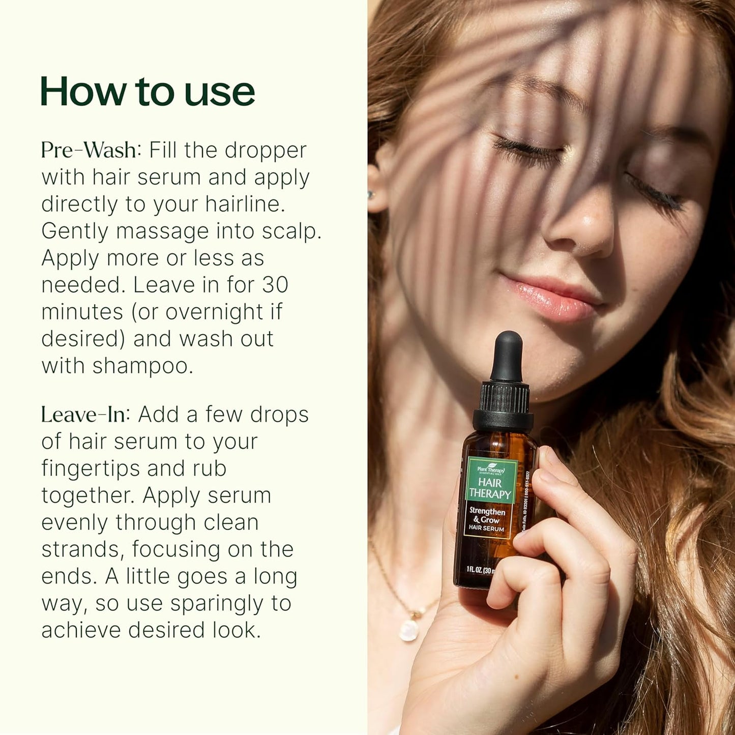 Plant Therapy Hair Therapy Strengthen & Grow Hair Repair Serum 1 oz with Argan & Castor Oil