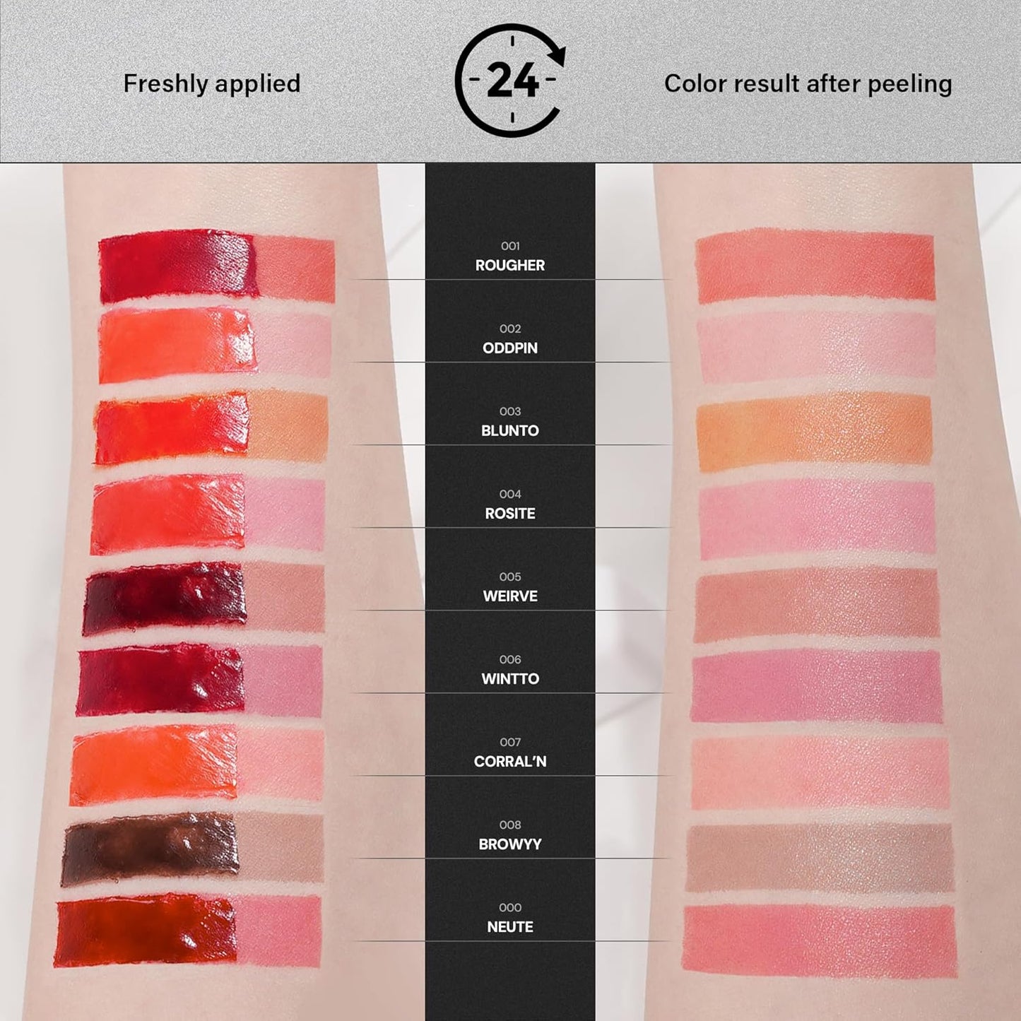 Liptique Korean Lip Stain Peel Off - 24 Hour Long Lasting Lip Tattoo, Waterproof & Transfer Proof, Nourishing & Hydrating Lip Tint for Women, Instant Plumping Lip Tints Peel Off (006 WINTTO)