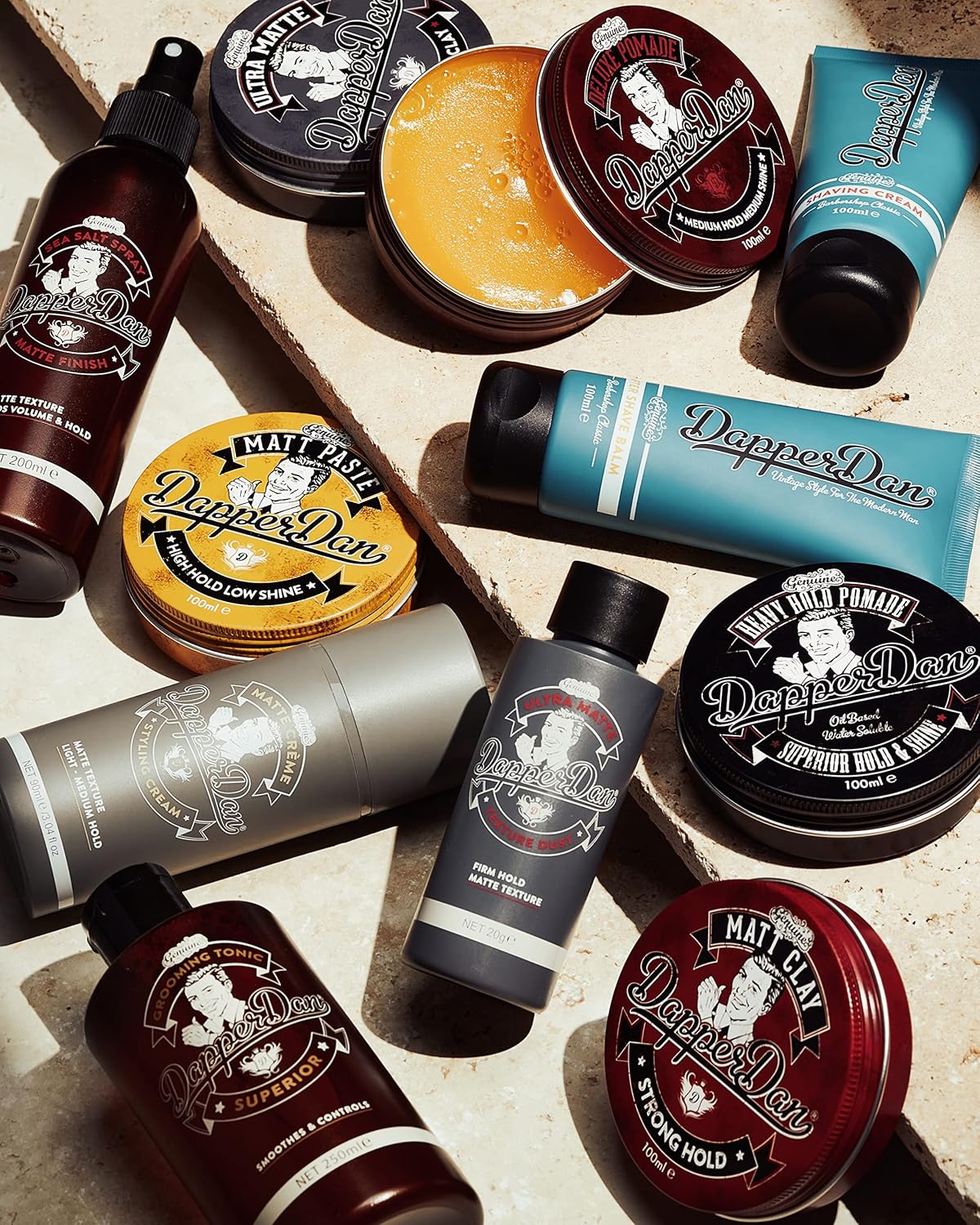 Dapper Dan Matt Paste, High Hold Low Shine Hair Paste for Men, Versatile Hair Product with Flexible Hold for All Styles, Vintage Cologne Fragrance, 2 x 3.38 fl oz