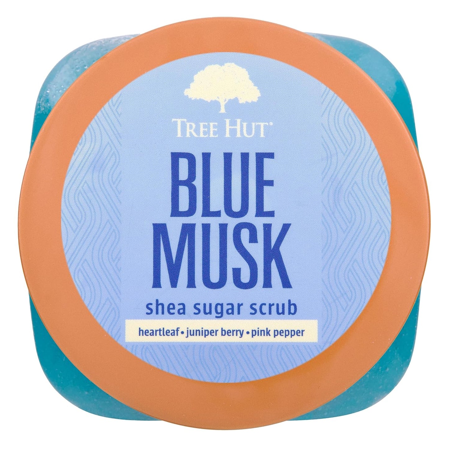 Tree Hut Blue Musk Shea Sugar Scrub | Exfoliating Body Scrub Removes Dead, Dry Skin for a Soft & Hydrated Feel | Nourishing Essential Body Care | 18 fl oz.